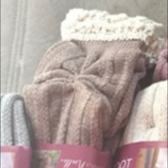 Crochet edge scrunch boot socks, the grayish brown - Picture 6 of 6